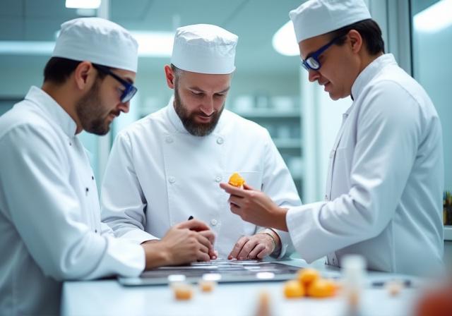 研究室で試作品を開発する様子